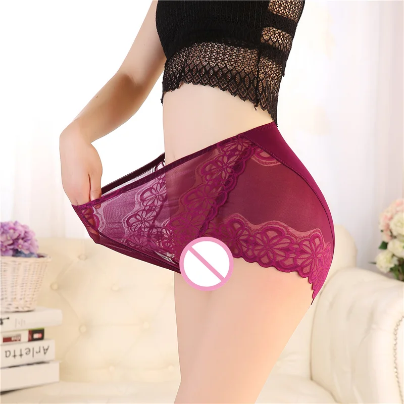 6XL Panties Women Plus Size Sexy Lace Transparent Super Large Briefs High Quality Underwear Female Seamless Panties 00 (2)