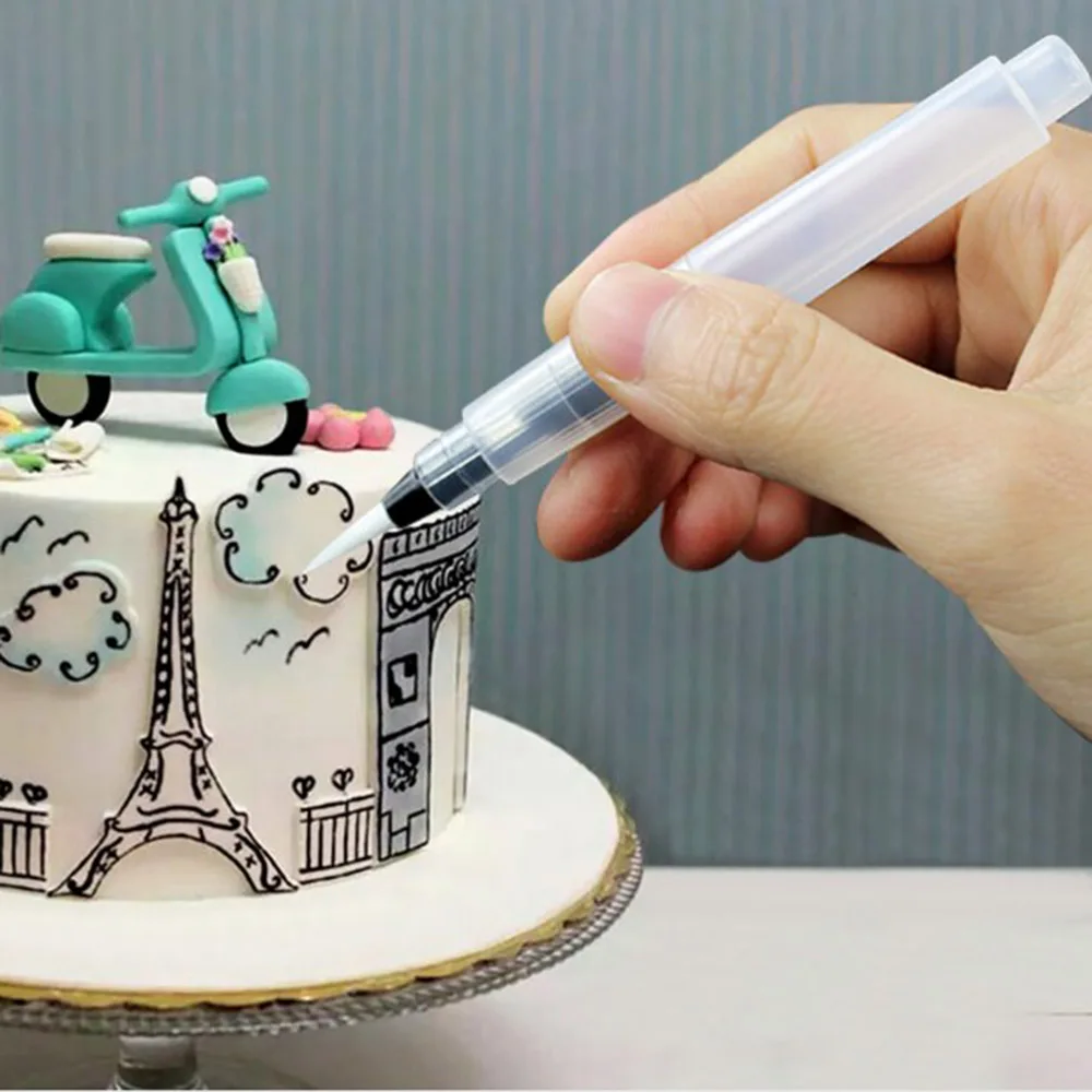 

Three Size coloring water pen for Watercolor Cake Decorating Tools /Water Brush Painting Pen fondant cake pen decor