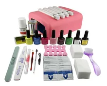 2015CANNI Gel Polish Set Soak shellac Off LED/UV Gel Kit UV 36W Curing Lamp File Nail Art Diy Tools With Base Top Coat 1-003