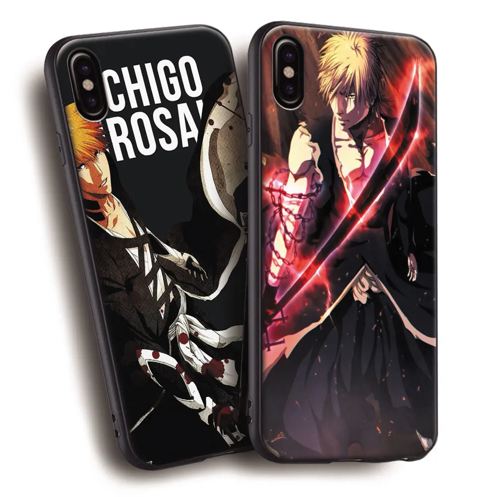 

Ichigo Kurosaki Bleach Soft Silicone Phone Case Cover Shell For Apple iPhone 5 5s SE 6 6s 7 8 Plus X 10