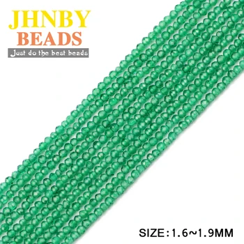 

JHNBY AAA 1.8mm Faceted Green Rare Earth pe Round Natural Stone 38cm strand Loose beads Jewelry bracelet making DIY Accessories