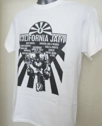 California Jam 70s Rock Music Festival Poster T Shirt W056 Deep Purple