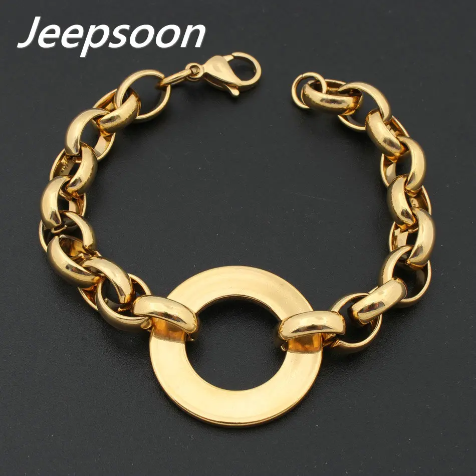 Fashion Stainless Steel Jewelry For Woman Round Bracelet Chain High Quality Multi-Color For Choose Jeepsoon BGEGAAAJ