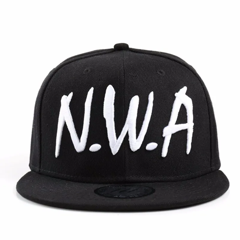 Voron Новинка Комптон хип-хоп рэппер Snapback Спорт Бейсбол Кепки Винтаж черный NWA письмо гангста хип-хоп Hat - Цвет: NWA