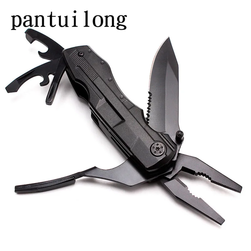 

Multitool Outdoor Survival Pliers Pocket Knife Folding Hand Tool Screwdriver Cutter Serrated Edc Combination Multi Functional