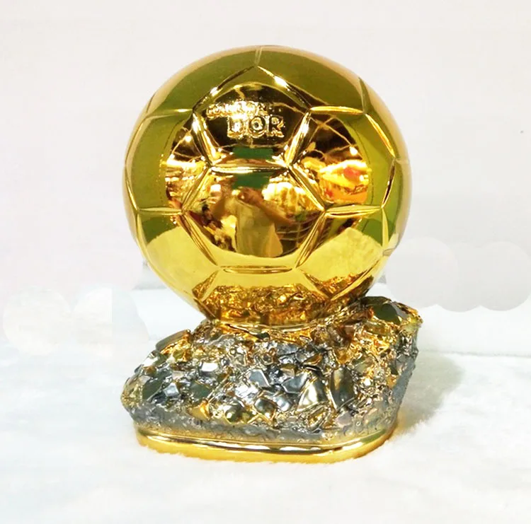 

24 cm Ballon D'OR Trophy for Sale Resin Best Player Awards Golden Ball Soccer Trophy Mr Football trophy