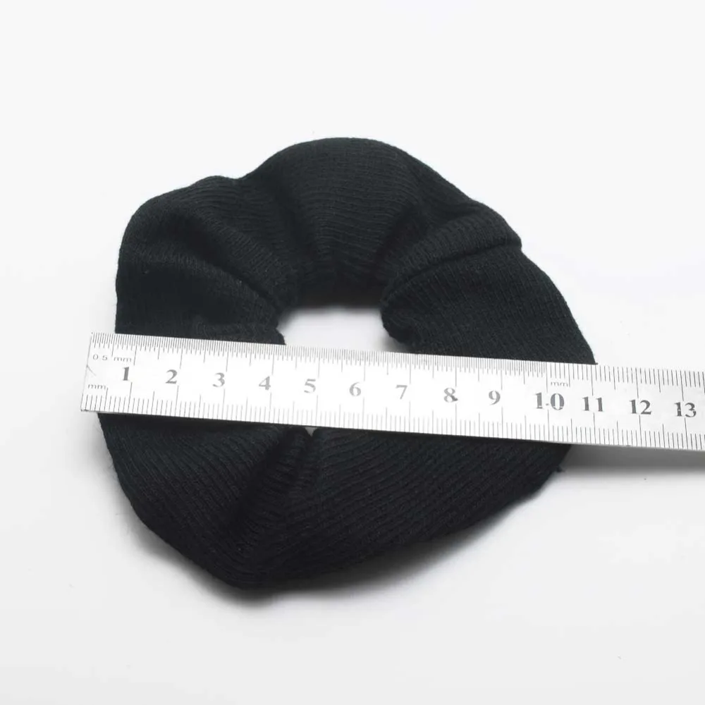 Big Classic Hair Scrunchies Solid Color Soft Fabric Ponytail Holder Ring Elastic Hair Tie For Women & Girl Hair Accessory