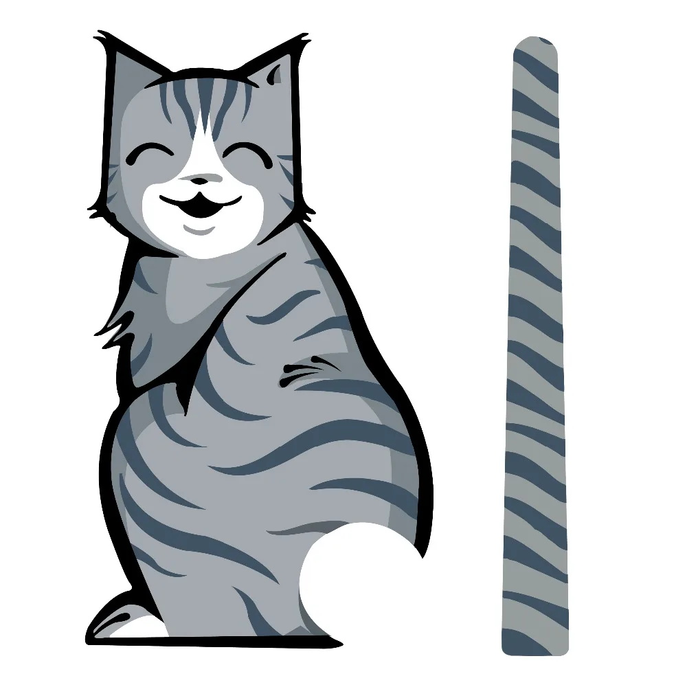 

Tancredy Cartoon Funny Cat Stickers Moving Tail Car Stickers Reflective Car Styling Window Wiper Decals Rear Windshield Stickers