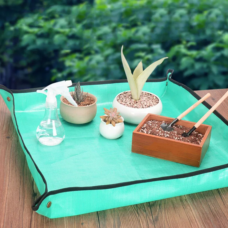 

Flower pot Waterproof Transplanting Pot Pad Anti dirty Garden Flowerpot Pad PE Kneelers Work Cloth For Green Plant Tool
