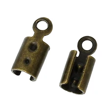DoreenBeads, медное ожерелье, концевые наконечники для шнура, цилиндрическая античная бронза(подходит для шнура 3 мм), 8 мм(3/") x 3,5 мм(1/8"), 30 шт., новинка года