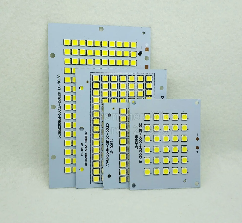 10 шт. Полный мощность светодиодный прожектор PCB 10 Вт 20 Вт 30 Вт 50 Вт 100 Вт 150 Вт 200 Вт SMD5054 светодиодный щит, алюминиевая пластина для Светодиодный прожектор