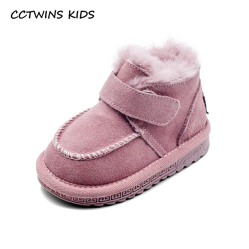 

CCTWINS KIDS 2018 Winter Baby Girl Fashion Snow Boot Boy Genuine Leather Shoe Children Brand Warm Ankle Boot Toddler CS1711