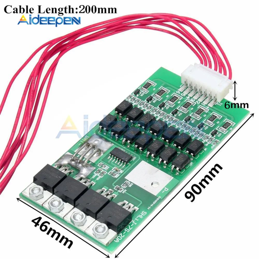 7s ячеек 24V 20A W/балансировочная литий-ионная литиевая 18650 батарея BMS Защитная плата короткого замыкания защита от перезаряда перегрузки по току