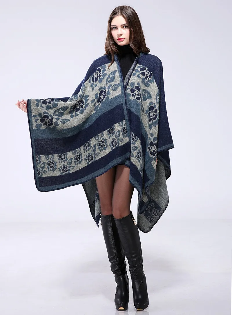 Модные длинные женские шарфы зимний Палантин из пашмины шерстяной кашемировый шарф дизайнерский палантин геометрический супер теплый шарф-одеяло