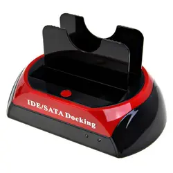 GTFS-Док-станция Dual HDD док-станция горячей замены резервный ключ-Combatible с USB 2.0, IDE/SATA 2.5 "/3.5"