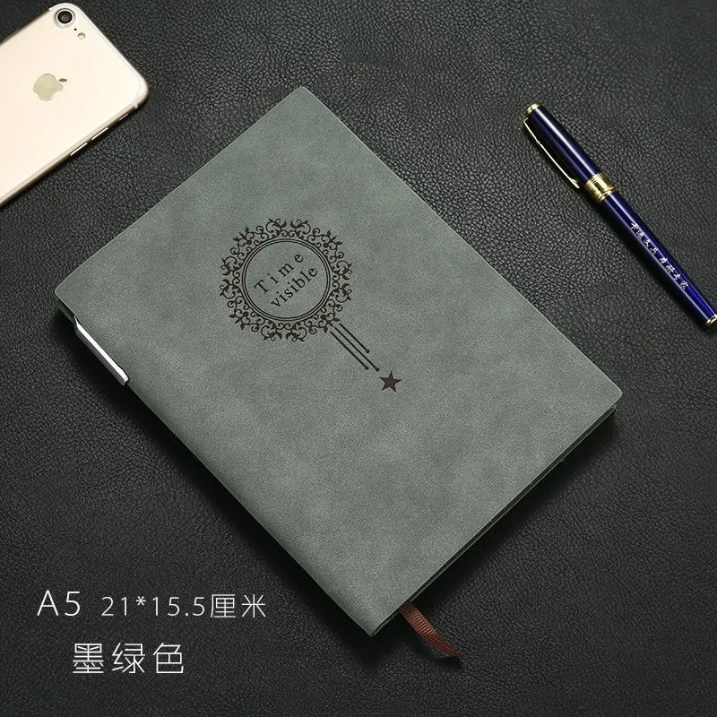 1 шт А5 винтажный бизнес-блокнот еженедельник блокнот Bullet Journal Sketchbooks офисные школьные канцелярские принадлежности 016037 - Цвет: Dark green