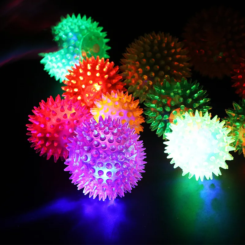 1pc Lighting Dog Toy Rubber Balls Dog Cat font b Pet b font Squeaky Toys Soft