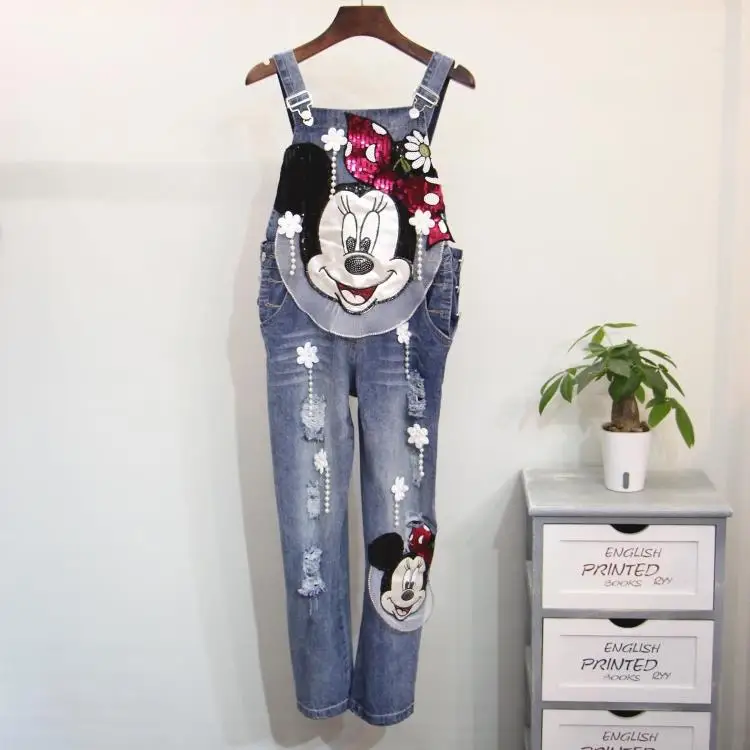 2019 Musim Semi Baru Tiba Kartun Payet Minnie Overall Jeans, Gaya Preppy  Kartun Street Minnie Jeans|jeans style|sequin jeansjeans jeans - AliExpress