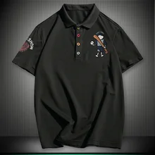 Новинка размера плюс 8XL, мужская рубашка поло в английском стиле, летняя рубашка поло с коротким рукавом, мужская рубашка s Camisa Polo, бейсбольная рубашка поло с вышивкой