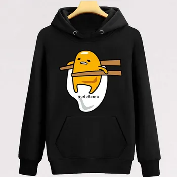 

New Gudetama Hoodie reflect light Luminous Hooded Men Casual cotton Fall / Winter warm Sweatshirts