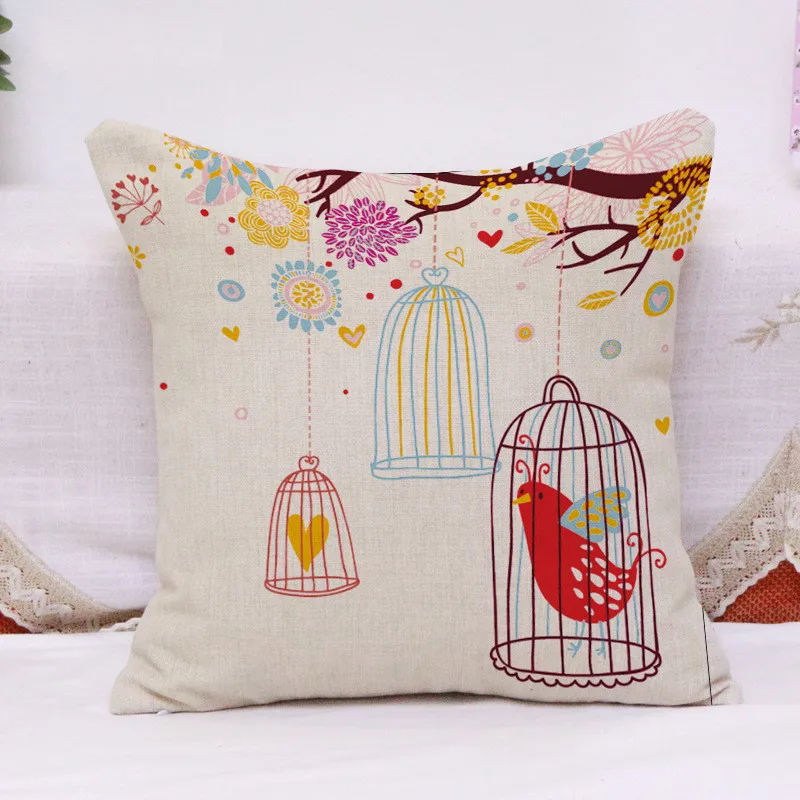 271 40 De Réductiongros Cadeau De Mariage Mode Douce Londres Nordique Simple Cage Oiseau Décoratif Housse De Coussin Voiture Maison Canapé Décor