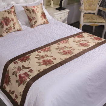 

Red French Maple Leaf bed flag Champagne Tulip Hotel Towel Cupboard Dining Wedding Party Home Decor Peony table runner