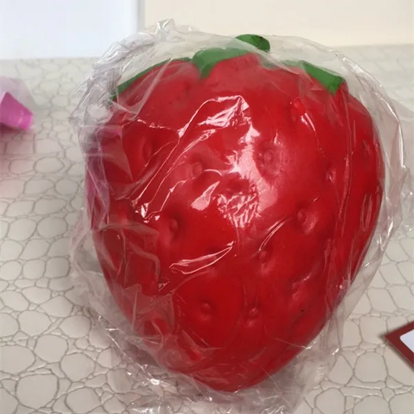Big Jumbo Juicy Squishy Strawberry Fake Artificial Food Fruit Memory Foam Venting toys - Buyer Show 30