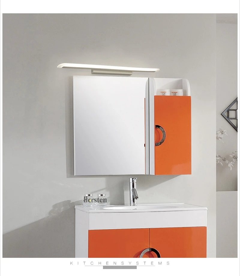 Horsten Modern Simple LED Wall Lamp Acrylic Mirror Lamp 406080100cm Long Bedroom Bathroom Mirror Lighting Wall Lights 110-220V (4)