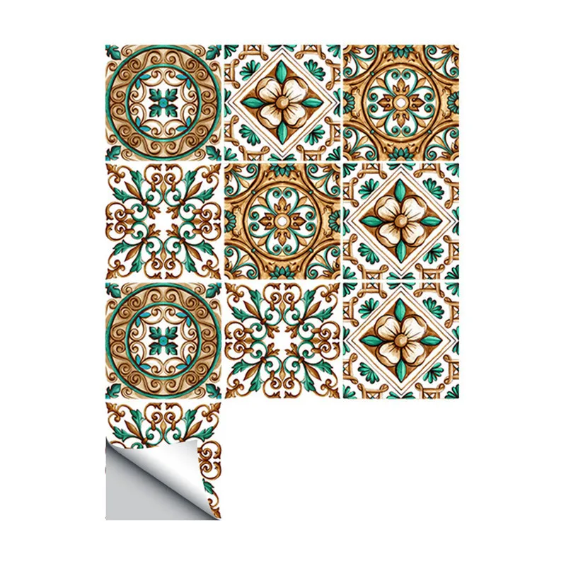 Tile Stickers Kitchen Wall Sticker Waterproof PVC Home Decoration