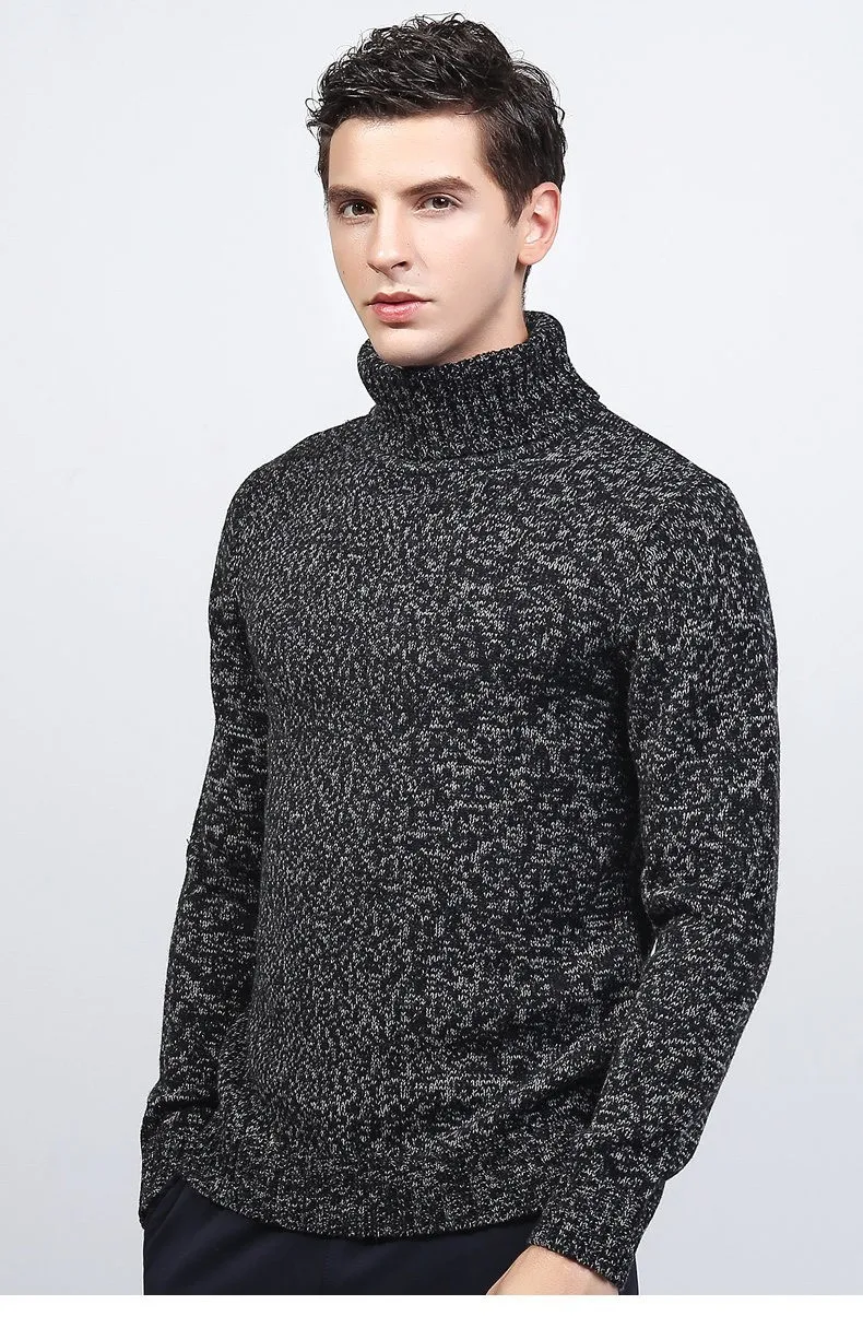 Muls пуловеры мужские свитера черепаха шеи толстый акриловый мужской пуловер Джерси Мужской свитер осень зима черное коричневое платье MS8929
