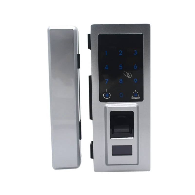 Electronic Digital Fingerprint Glass Door Lock with Touch Keypad For Frameless Glass Door 