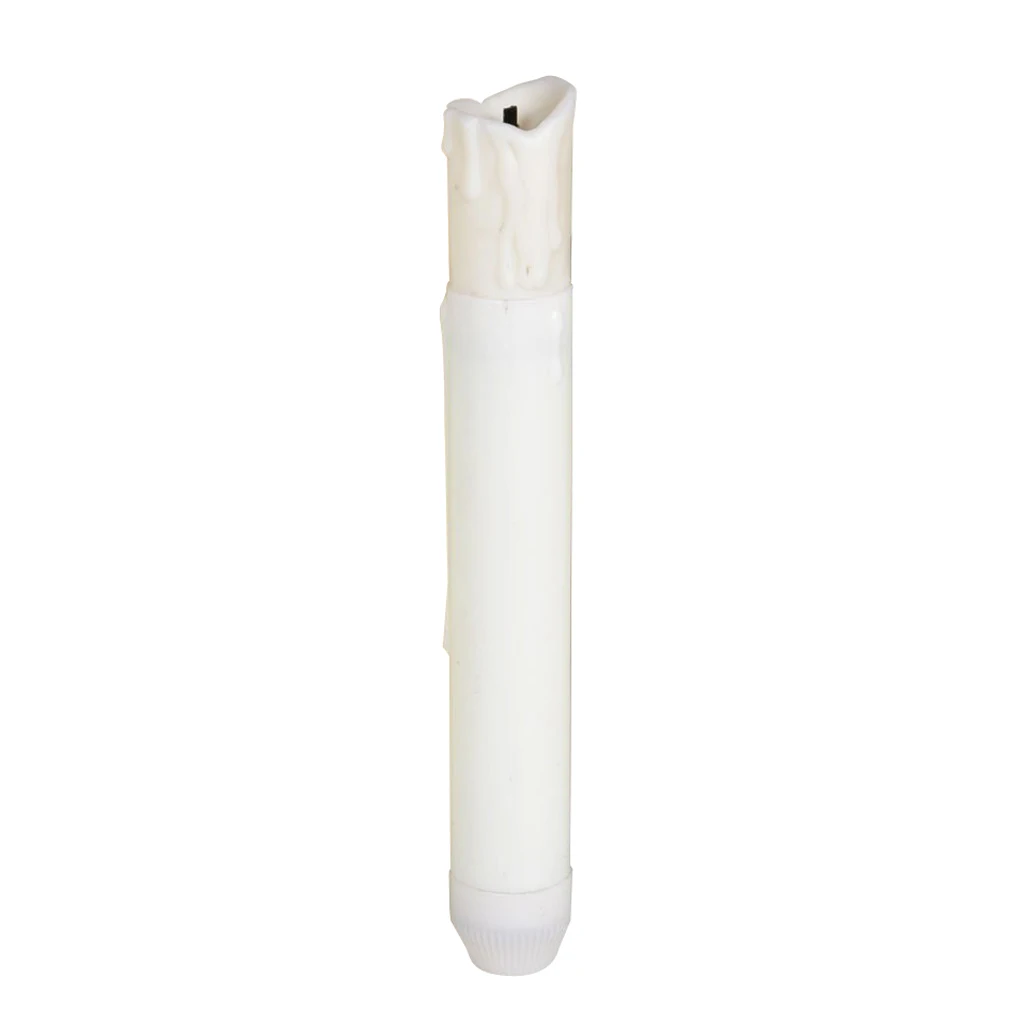 Battery Powered Long Flameles LED Candle For Home Party Warm White 155mm