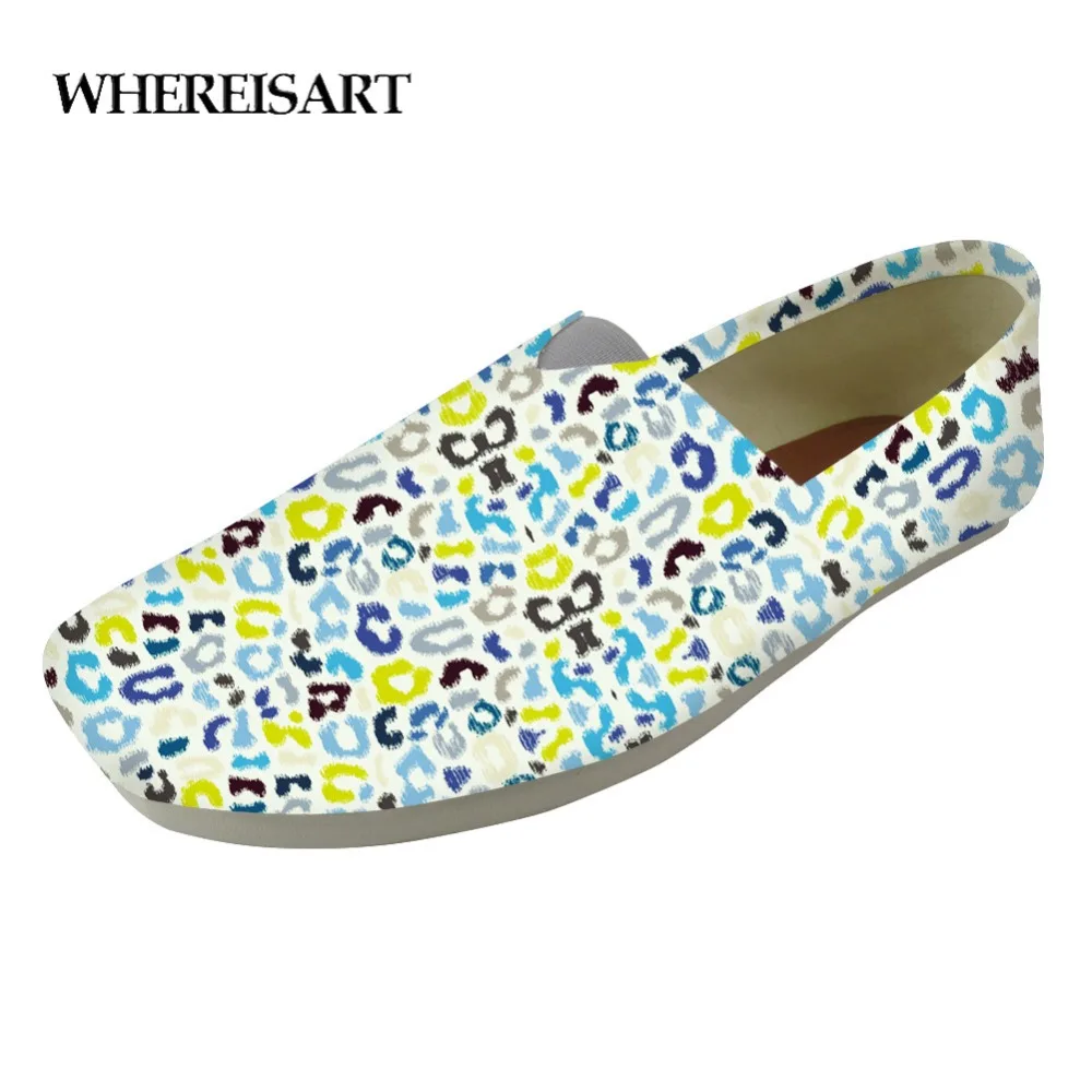 

WHEREISART Mens Printed Black and white spots and dots leopard animal Shoes Veterinary Diagram Print Flat Casual Leisure Shoes