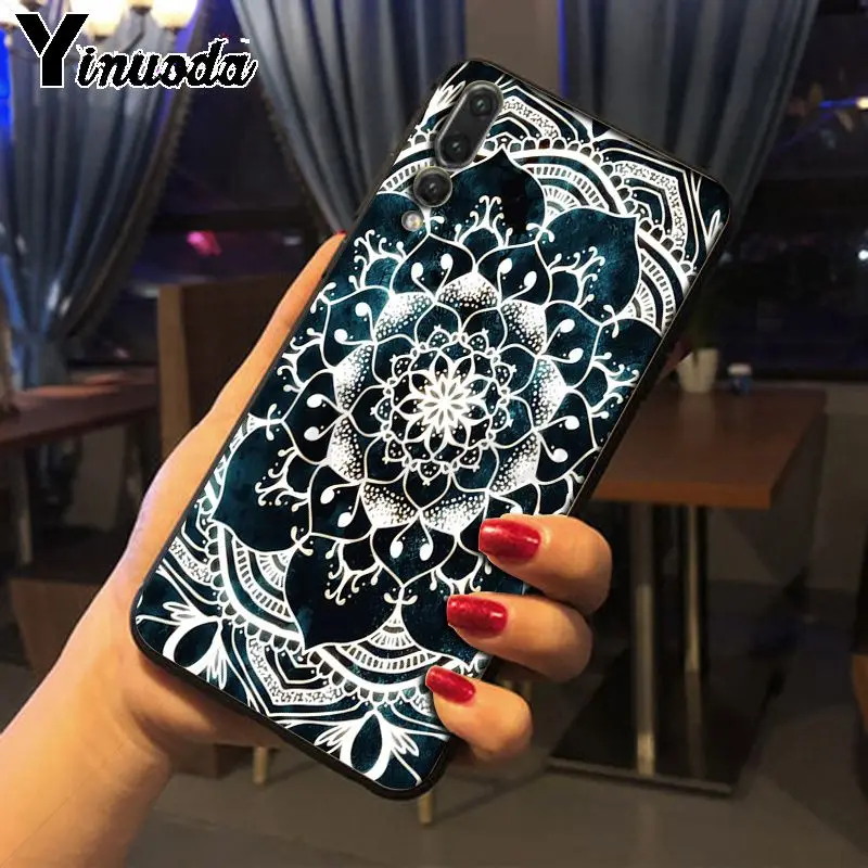 blue gold Mandala flower dream castcher