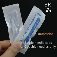 100 шт Перманентный макияж 3R иглы наконечники крышки одноразовые татуировки пластиковый отдельный комплект крышки s для татуировочная машинка