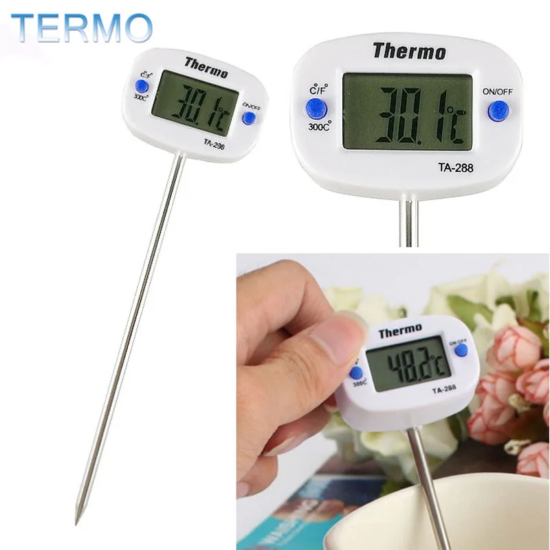 

Digital Kitchen Thermometer For Food Milk Water Oil Stainless Steel Probe BBQ Meat Cooking Thermometer Kitchen Tools(-50-300 C)