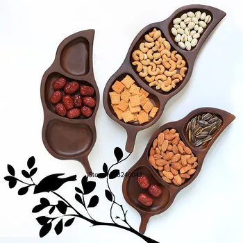 

Creative living room home dried fruit plate Acacia wood snacks candy plate snack tray restaurant storage tray solid wood plate