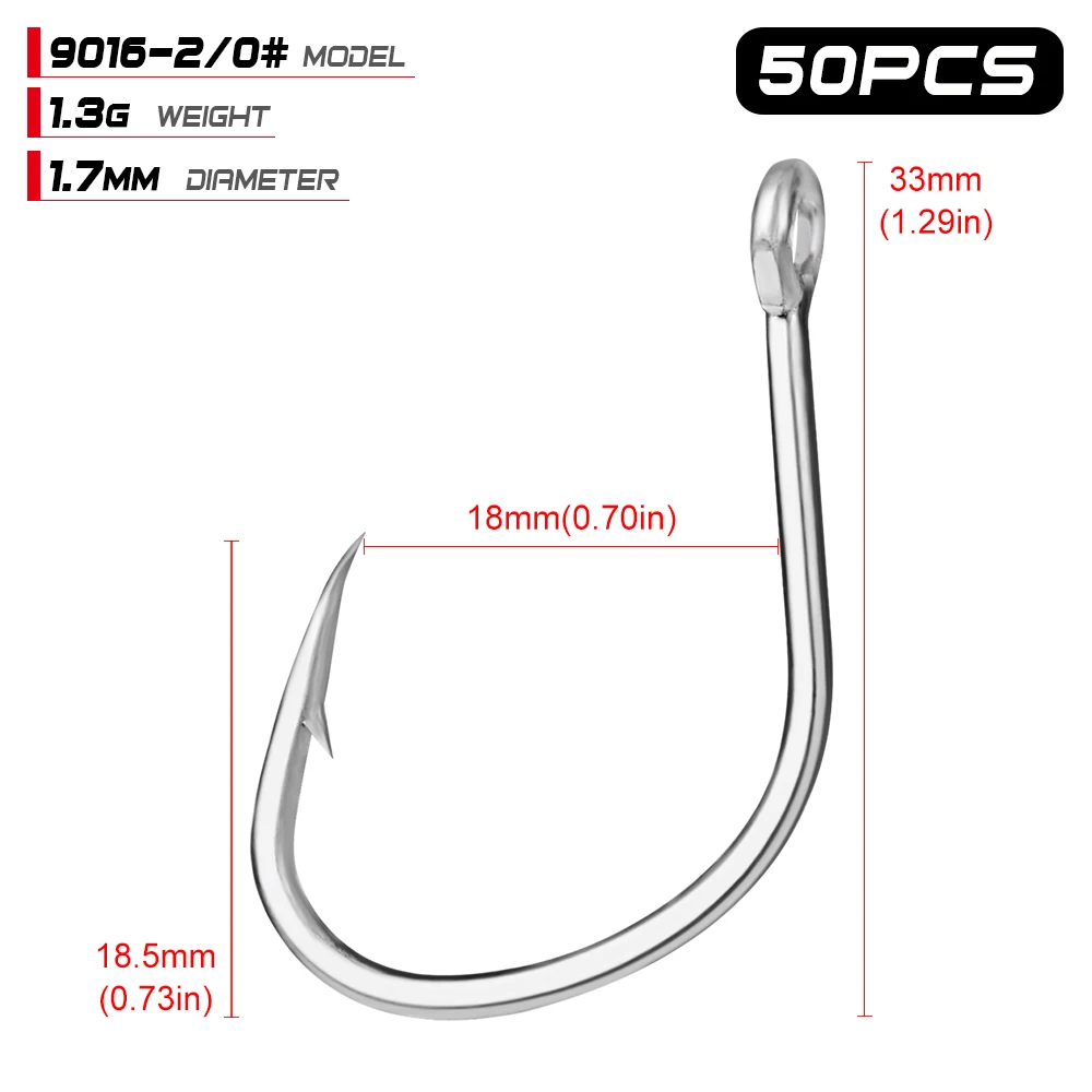 50 шт./лот высокая прочность крючков матовый олова одинарные крючки 1/0#-2/0#-3/0#-4/0#-5/0# с высоким содержанием углерода Сталь крючок для морской рыбалки - Цвет: Size 2 0