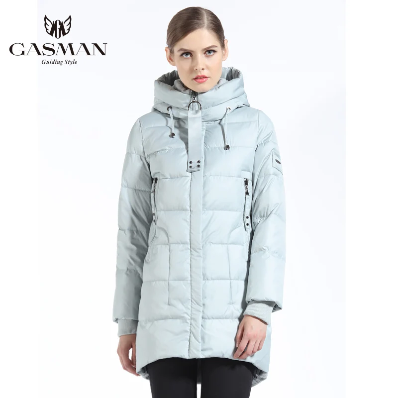 GASMAN 2018 Brand Women Down Jackets And Coats Medium Length New Winter Collection Warm Female Thick Parka Hooded Overcoats