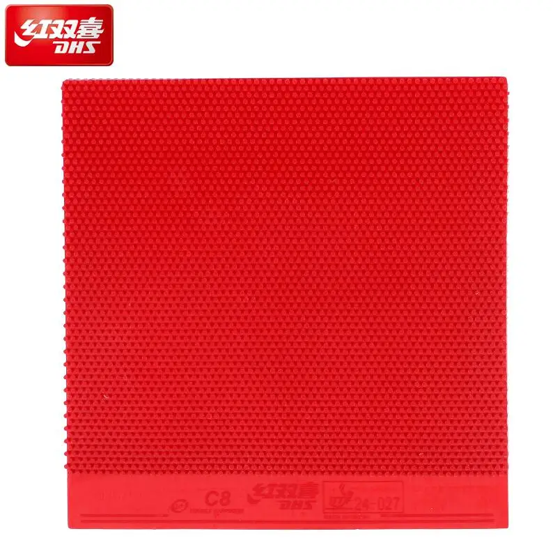 

Playa PingPong 1x DHS C8 (Defense / Loop / Spin) Long Pips-Out Table Tennis Rubber Without Sponge OX