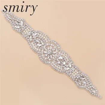 

Elegant 1 Piece Beautiful DIY Hand Craft White Rhinestones Handmade Diamond Ornaments for Wedding Bridal Belt Decoration