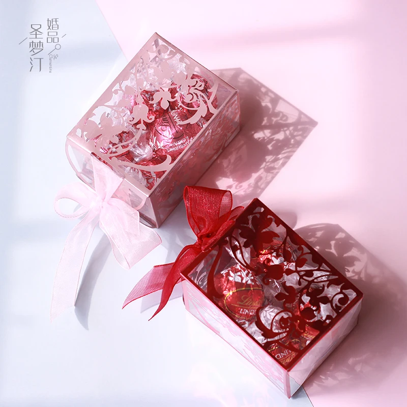 50pcs European creative wedding candy boxes Bridal Wedding box gift