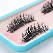 1 коробка накладные ресницы 3D настоящий норковый Магнитный ненастоящий ресницы двойной ручной работы мягкий не клеящийся, накладной наращивание ресниц инструмент