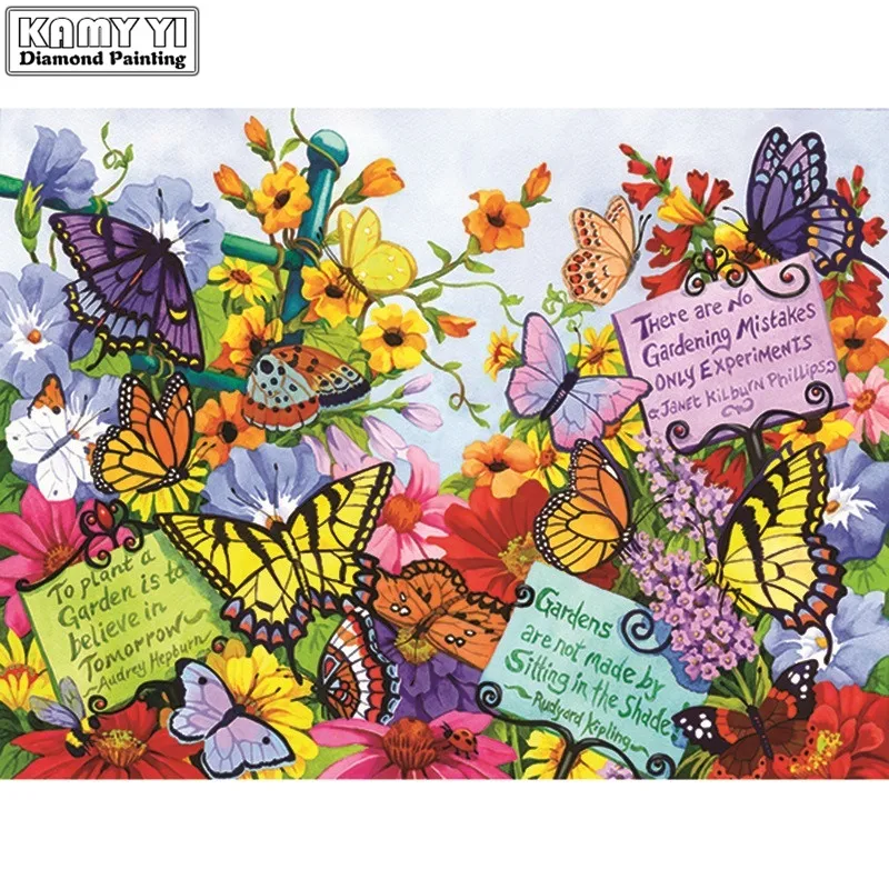 Full Square/Round Drill 5D DIY Diamond Butterfly 3D Embroidery Cross Stitch Mosaic Rhinestone Decor HYY | Дом и сад