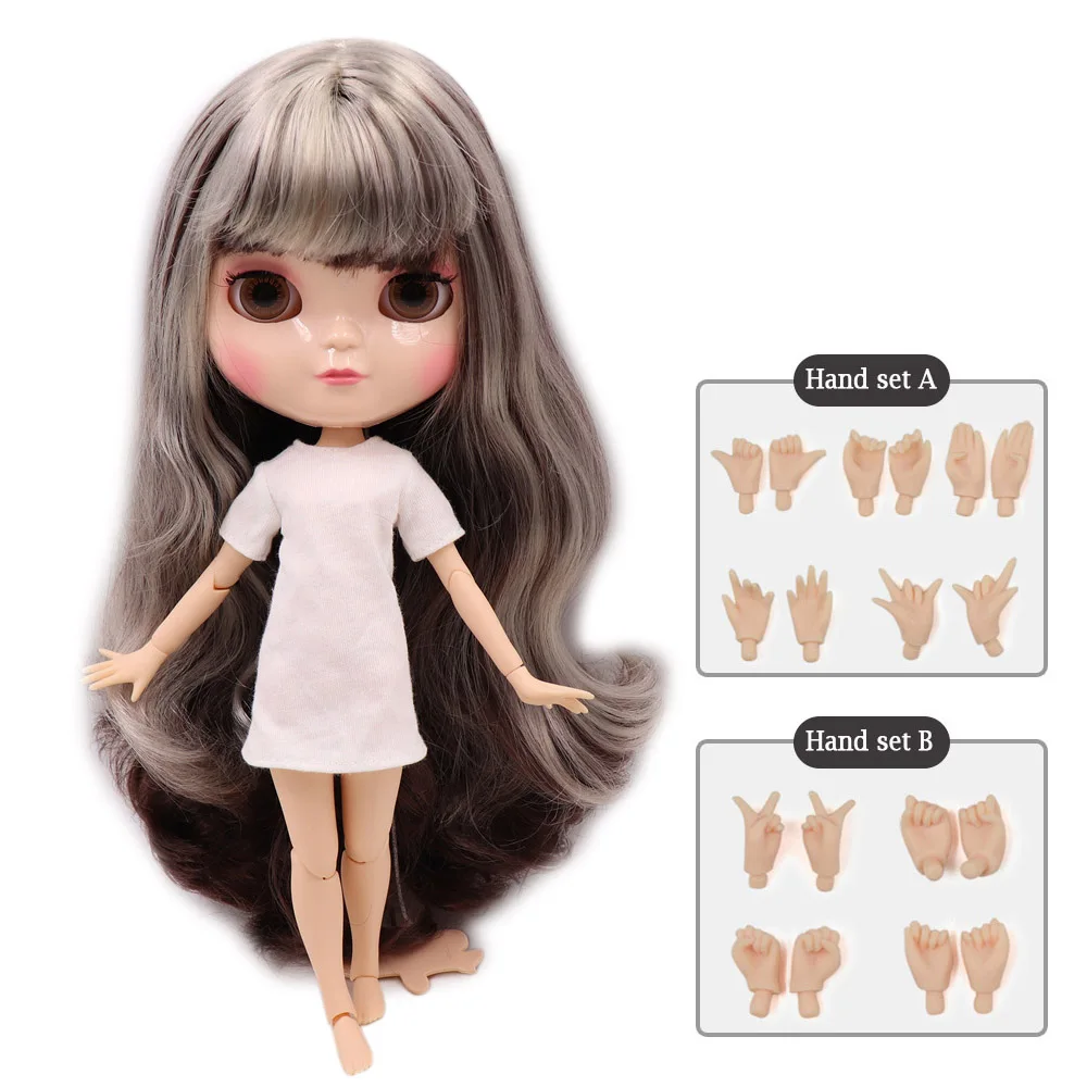 Ледяная кукла с маленькой грудью азон тело fortune days BL8800/0222 серебристо серый микс