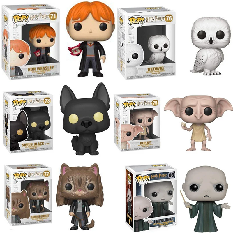 Экшн фигурка из ПВХ FUNKO POP Hot Wizard Potte Dobby Sirius Black Hedwig RON Коллекционная модель игрушки