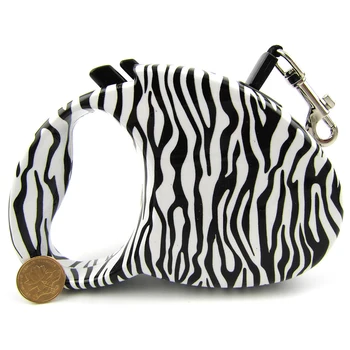 Zebra Stripe Automatic Pet Leashes Retractable Puppy Leash Self-acting Medium-sized Dog Lead Cat Tow Rope Pets Chain Supplies