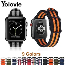 Спортивный ремешок для Apple Watch 42 мм 44 мм нейлоновый спортивный ремешок NATO 38 мм 40 мм iWatch аксессуары браслет серии 5 4 3 2 1
