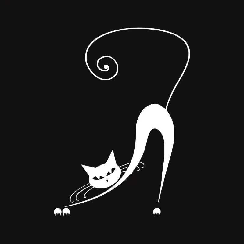 Cunymagos изгиб Yawn Siamese Cat Boby автомобильный стикер украшения для окон самоклеющиеся