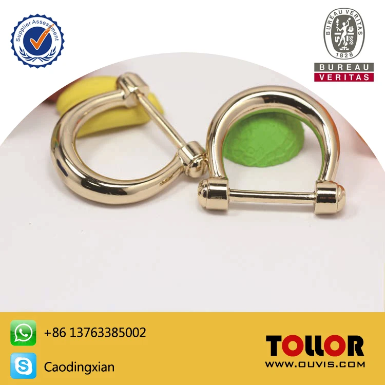 

High Quality Pressure Casting Gold Hardware D Rings For Handbag Accessories Silver Stainless Metal D-Ring For Leather Bag